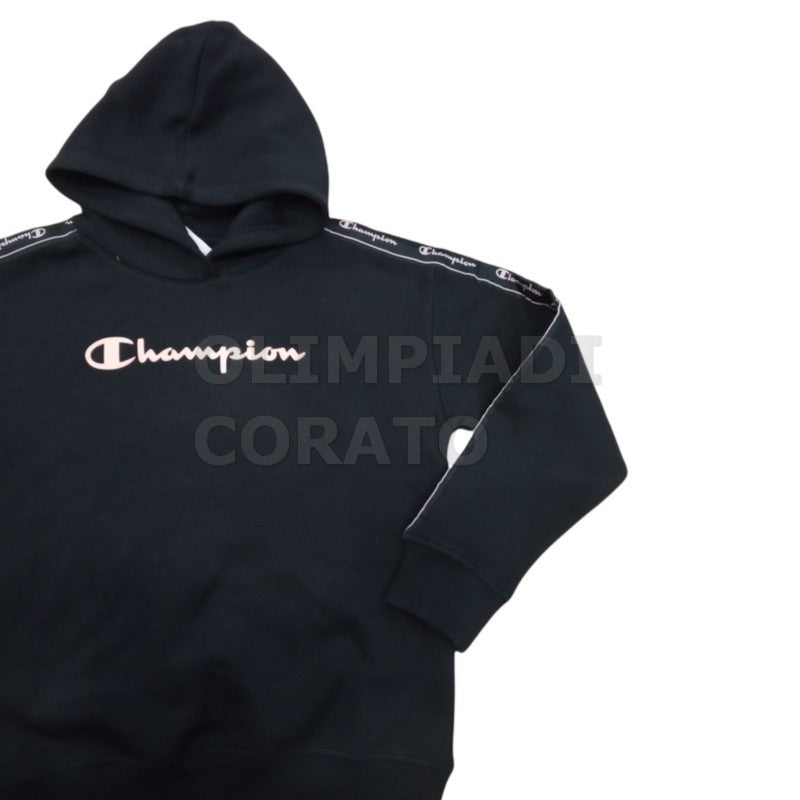 FELPA CAPPUCCIO BANDA NERO G CHAMPION