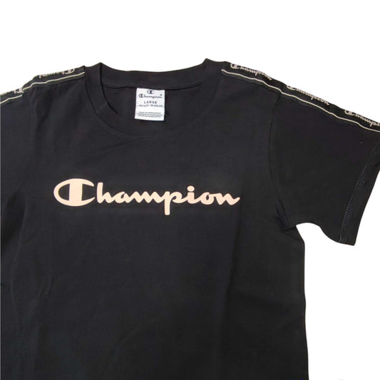 T SHIRT CHAMPION GIRL NERO
