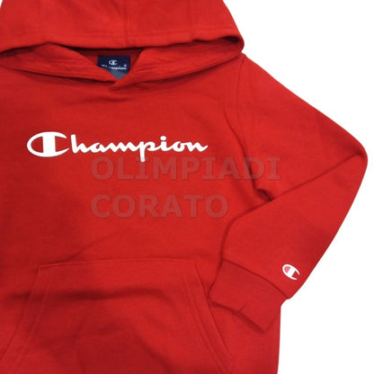 FELPA CAPPUCCIO JR CHAMPION ROSSO