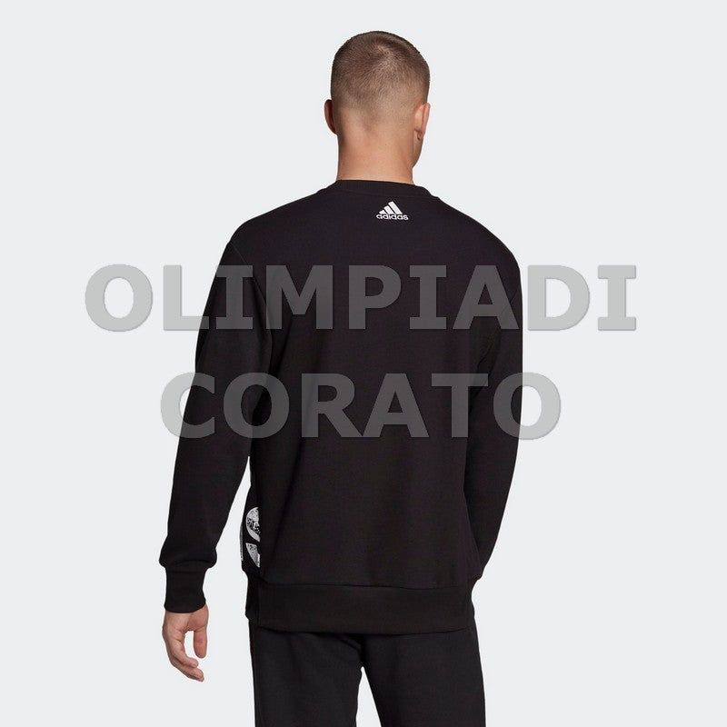 FELPA CREW GIRO ADIDAS U FT NERO