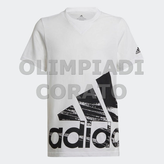T SHIRT JR B LOGO ADIDAS BIANCO