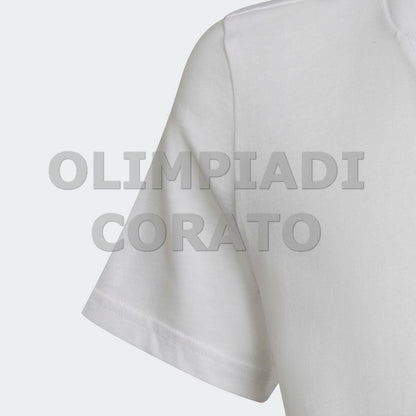 T SHIRT JR B LOGO ADIDAS BIANCO