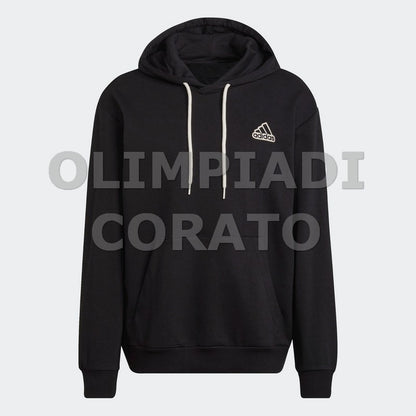 FELPA CAPPUCCIO U ADIDAS NERO