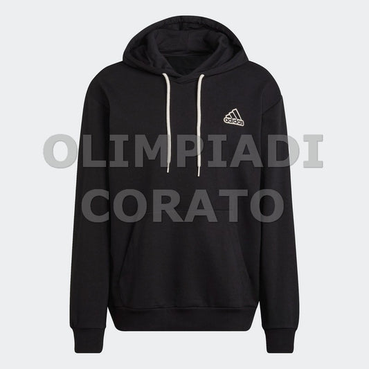 FELPA CAPPUCCIO U ADIDAS NERO