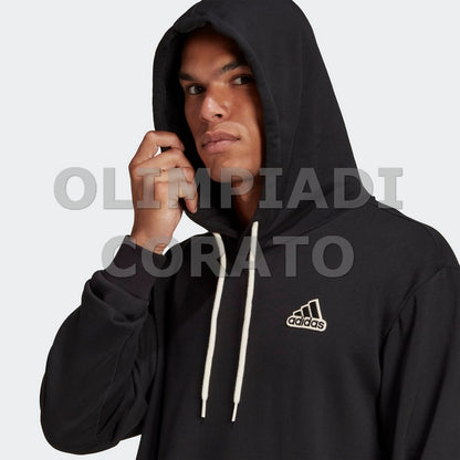 FELPA CAPPUCCIO U ADIDAS NERO