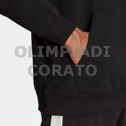 FELPA CAPPUCCIO U ADIDAS NERO