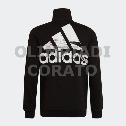 FELPA ZIP LOGO JR B ADIDAS NERO