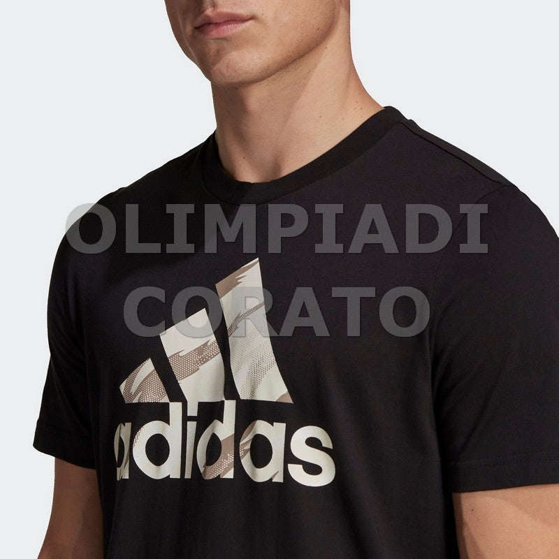 T SHIRT CAMO U ADIDAS NERO