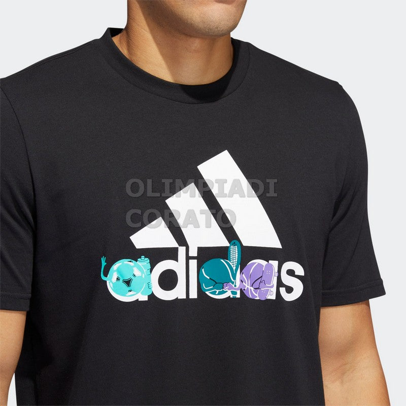 T SHIRT ADIDAS  NERO