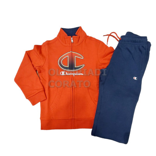 TUTA ZIP CHAMPION VERDE JR ROSSO