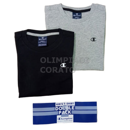 2 PACK T SHIRT CREW-NECK CHAMPION JR