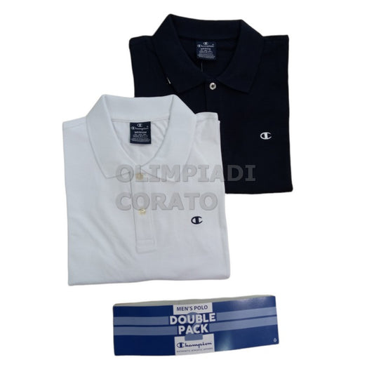 2 PACK POLO CREW CHAMPION BLU/BCO