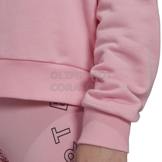 FELPA CAPPUCCIO W ADIDAS ROSA