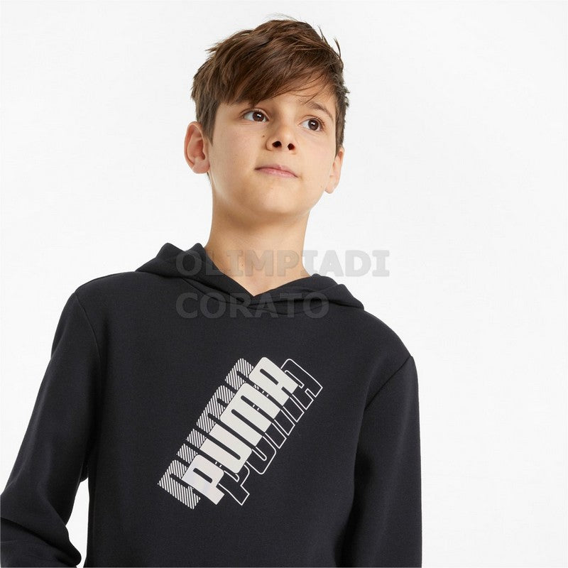 FELPA FT CAPPUCCIO JR PUMA NERO