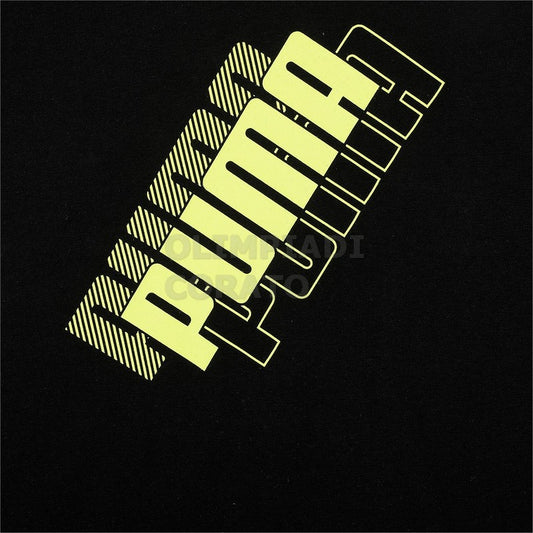 T SHIRT JR PUMA NERO