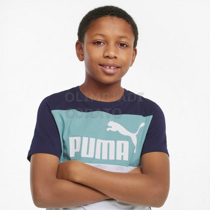 T SHIRT JR PUMA BLU