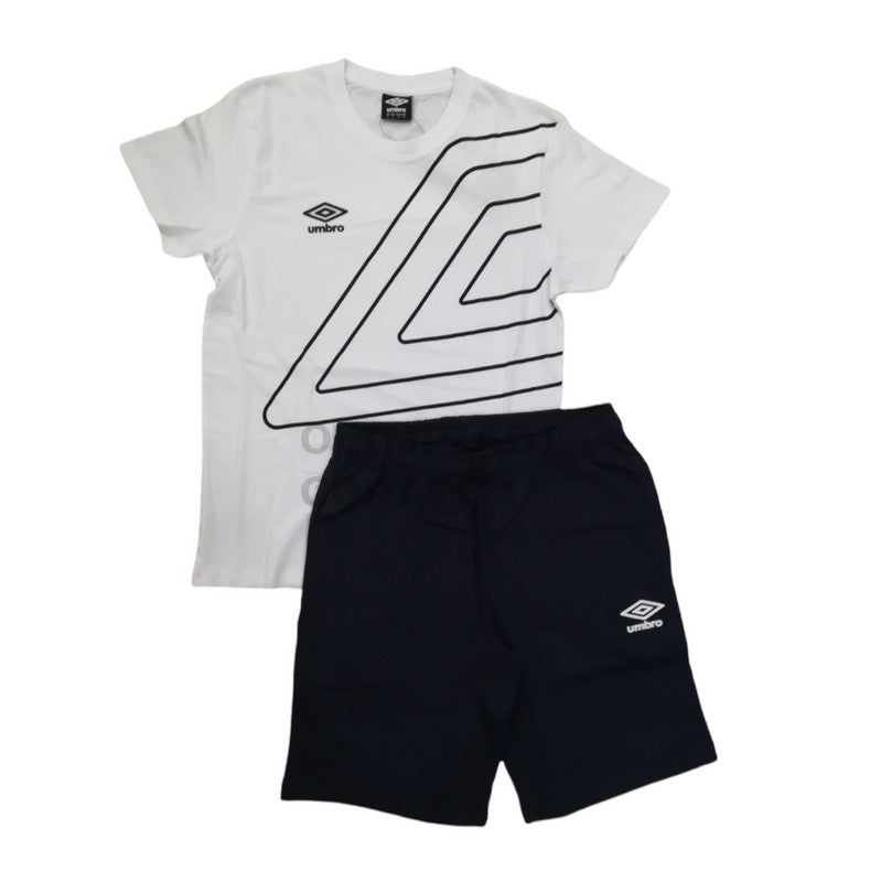 SET T-SHIRT & SHORT BIANCONERO UMBRO