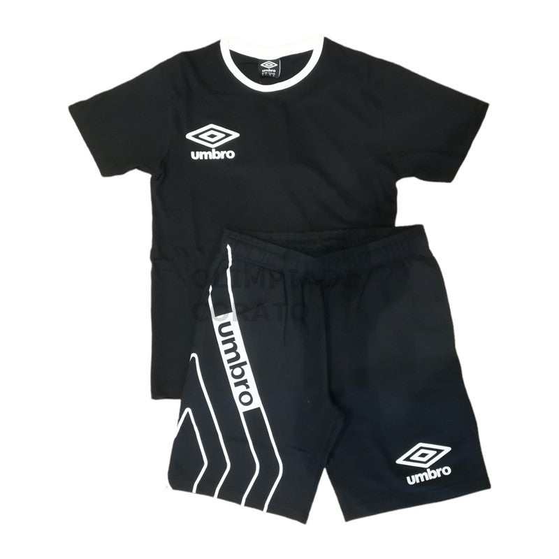 SET T-SHIRT & SHORT BLACK ASS UMBRO