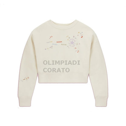 FELPA CROP FLORAL MINIMAL CONVERSE W