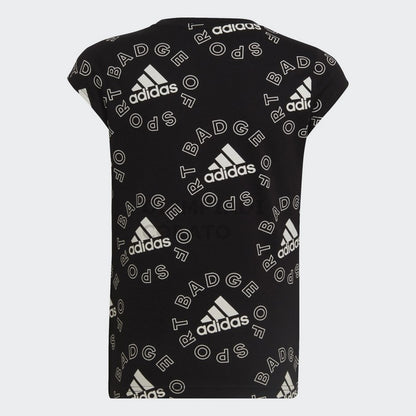 T SHIRT MULTI LOGO ADIDAS JR
