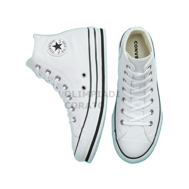 CONVERSE LEATHER CHUCK TAYLOR ALL STAR PLATFORM JR