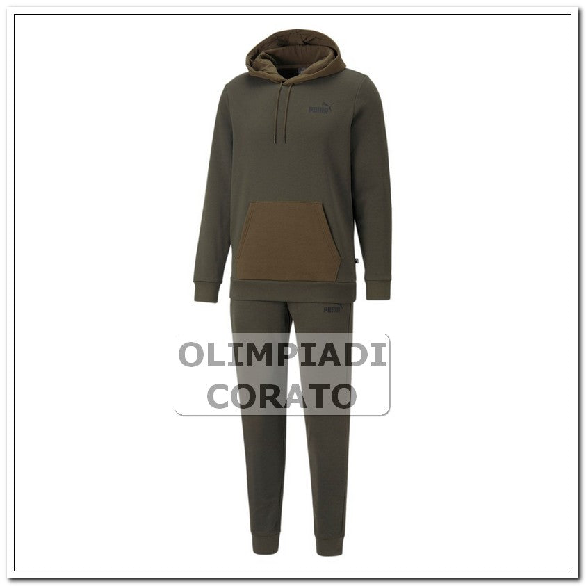 TUTA IN FELPA CON CAPPUCCIO VERDONE PUMA