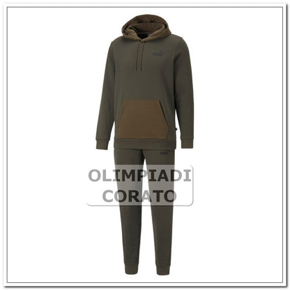TUTA IN FELPA CON CAPPUCCIO VERDONE PUMA