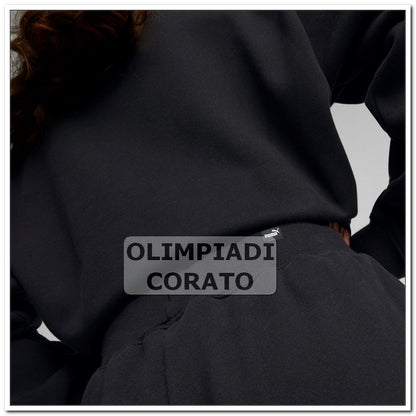 TUTA GIRO DONNA IN FELPA PUMA NERO