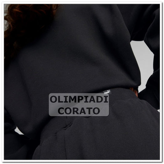 TUTA GIRO DONNA IN FELPA PUMA NERO