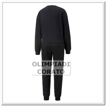 TUTA GIRO DONNA IN FELPA PUMA NERO