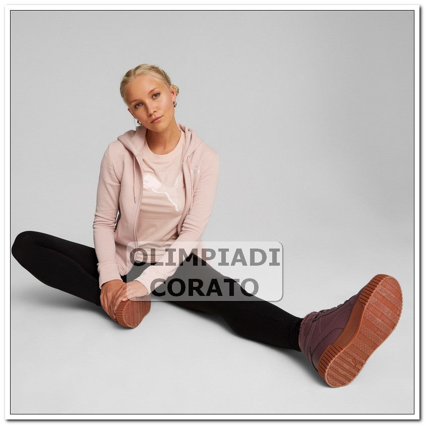 TUTA CAPPUCCIO DA DONNA IN FELPA ROSA