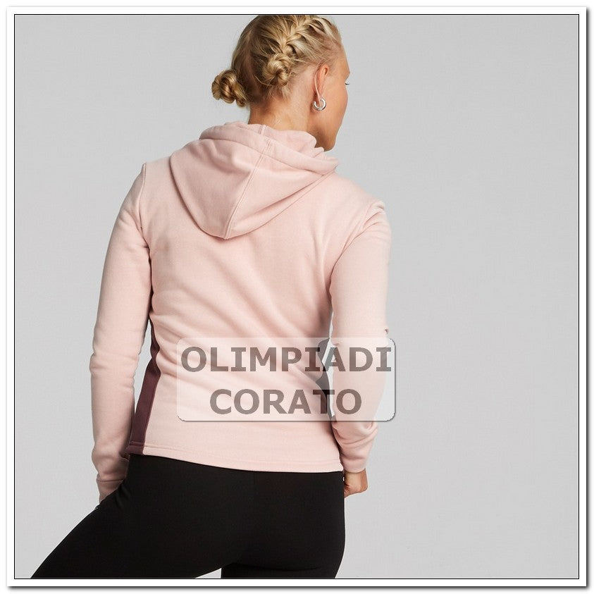 TUTA CAPPUCCIO DA DONNA IN FELPA ROSA