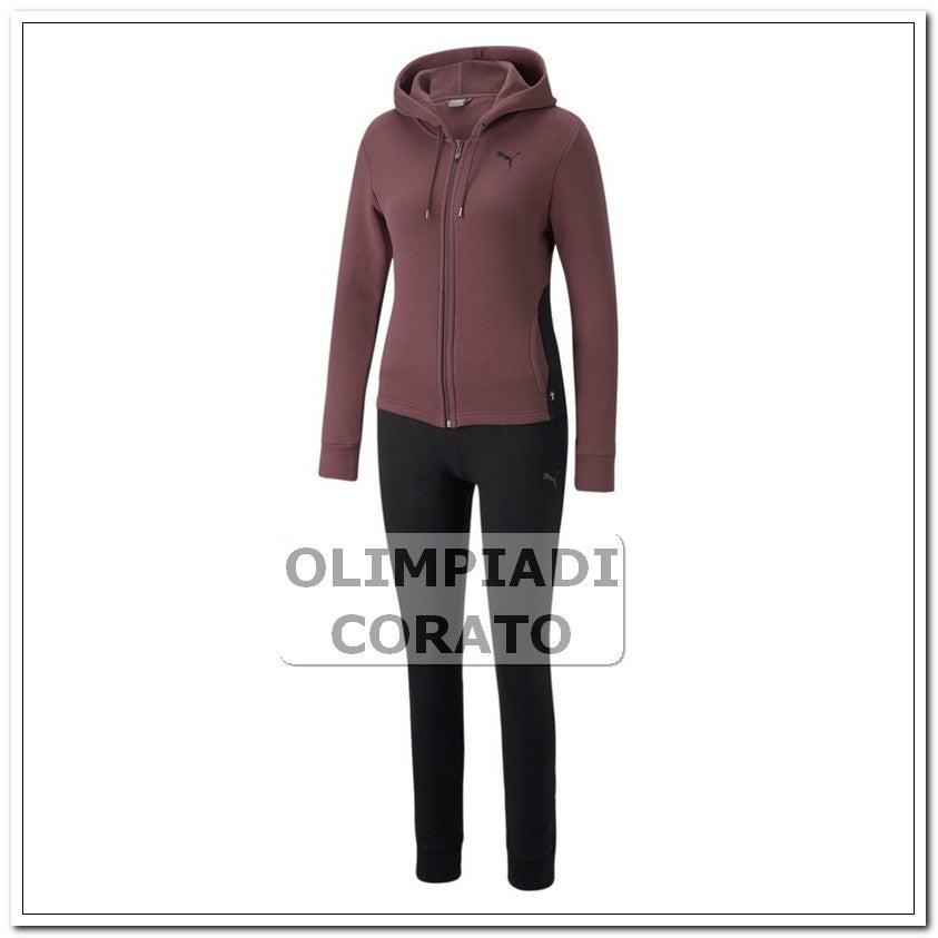 TUTA DA DONNA CAPPUCCIO PUMA BORDEAUX