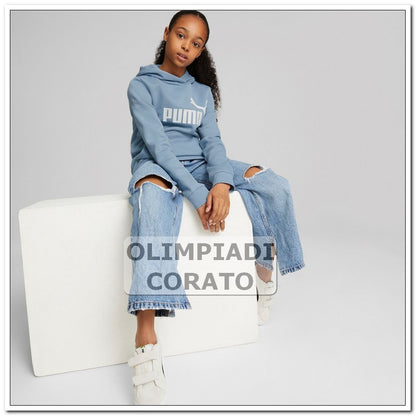FELPA ESS CAPPUCCIO DONNA PUMA CELESTE