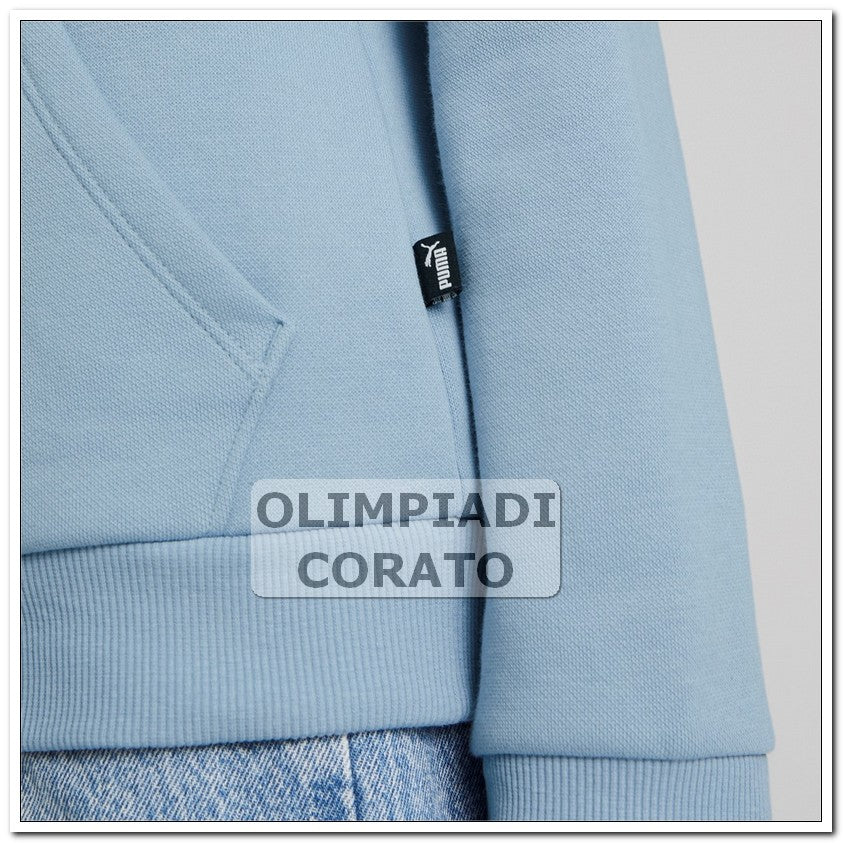 FELPA ESS CAPPUCCIO DONNA PUMA CELESTE