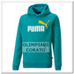 FELPA CAPPUCCIO PUMA JR TURCHESE