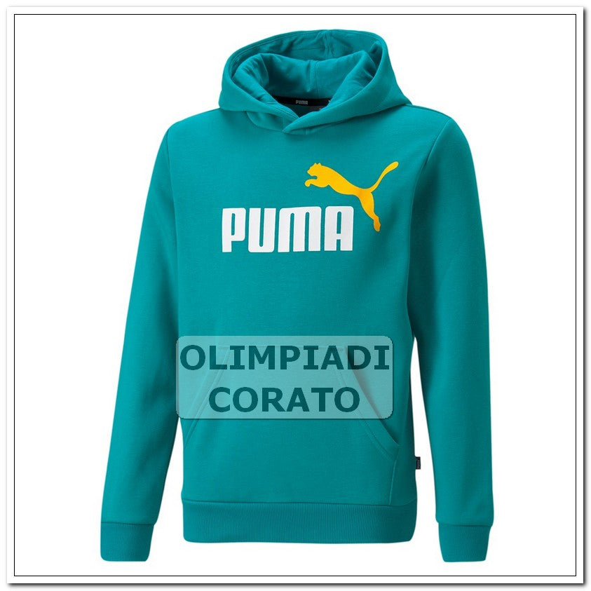FELPA CAPPUCCIO PUMA JR TURCHESE