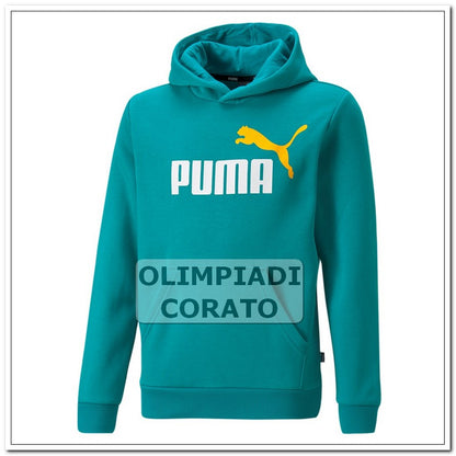 FELPA CAPPUCCIO PUMA JR TURCHESE