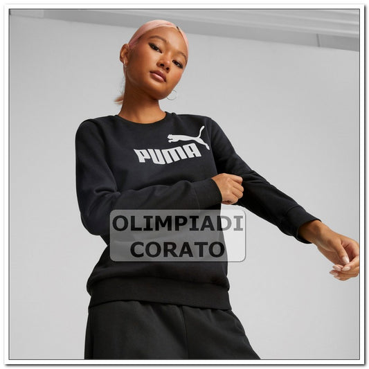 FELPA CREW NERO PUMA DONNA