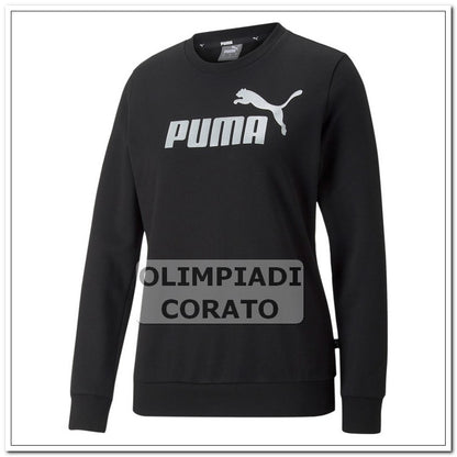 FELPA CREW NERO PUMA DONNA