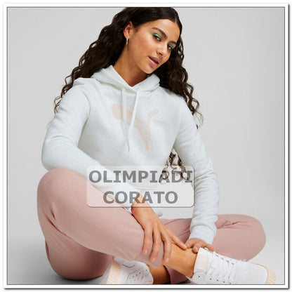 FELPA CAPPUCCIO PUMA BIANCA DONNA