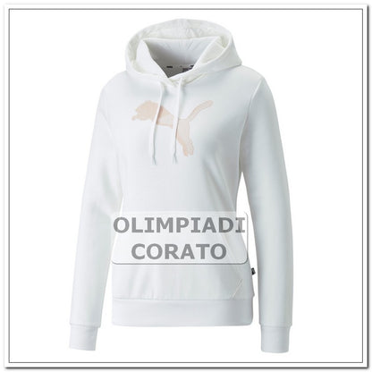 FELPA CAPPUCCIO PUMA BIANCA DONNA