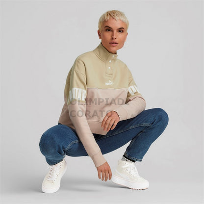 FELPA POWER COLORBLOCK HALF-PLACKET PUMA W