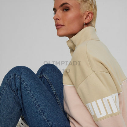 FELPA POWER COLORBLOCK HALF-PLACKET PUMA W