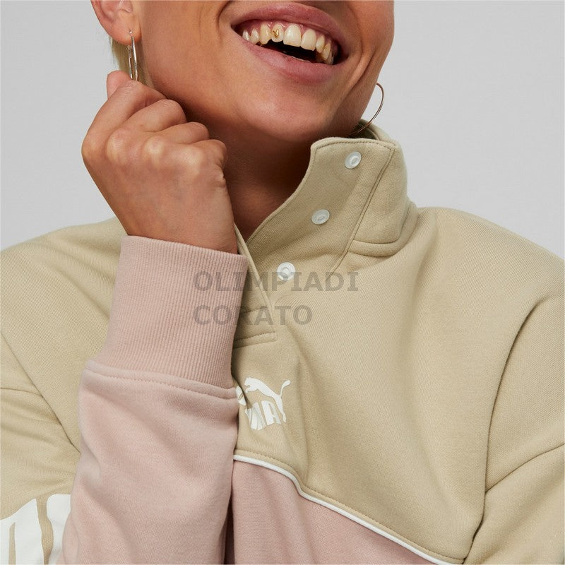 FELPA POWER COLORBLOCK HALF-PLACKET PUMA W