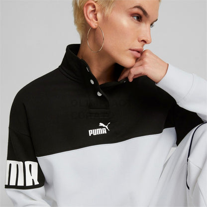 FELPA POWER COLORBLOCK HALF-PLACKET PUMA W