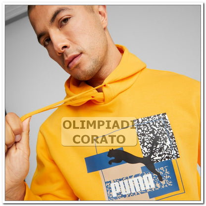 FELPA PUMA BRAND LOVE CAPPUCCIO GIALLA