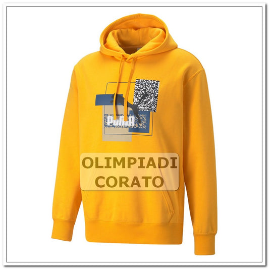 FELPA PUMA BRAND LOVE CAPPUCCIO GIALLA