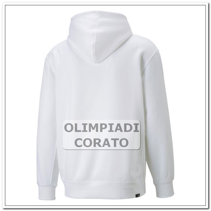 FELPA PUMA BRAND LOVE CAPPUCCIO BIANCO