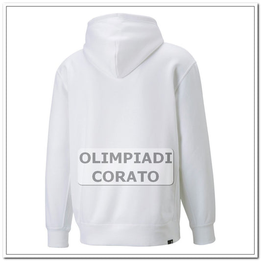 FELPA PUMA BRAND LOVE CAPPUCCIO BIANCO